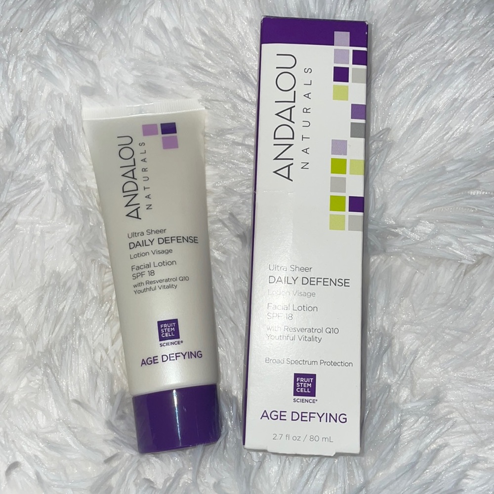 🌤 NEW Andalou Naturals | Ultra Sheer Daily Defense Facial Lotion, SPF 18